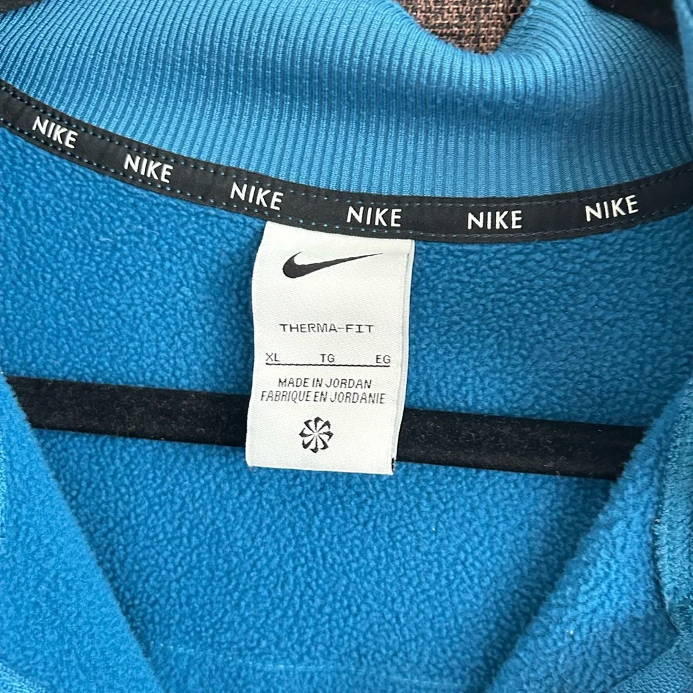 Nike Woman's Zip-Up Sweater in Blue with White Accents